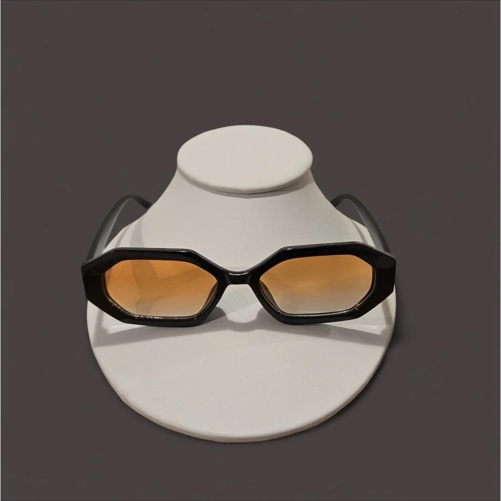 Geometric‎ Oval Frame Uv Protection Plastic Sunglasses